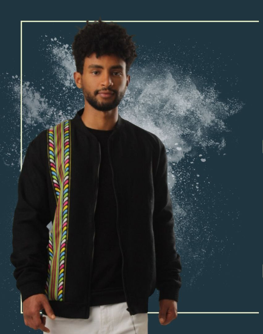 Handwoven Gojam Azen with African Print – ADWA Fashion